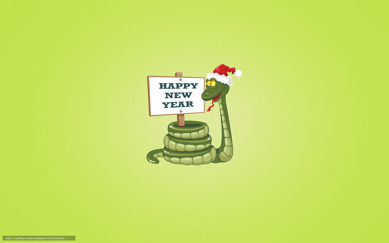 Snake with Santa hat holding sign