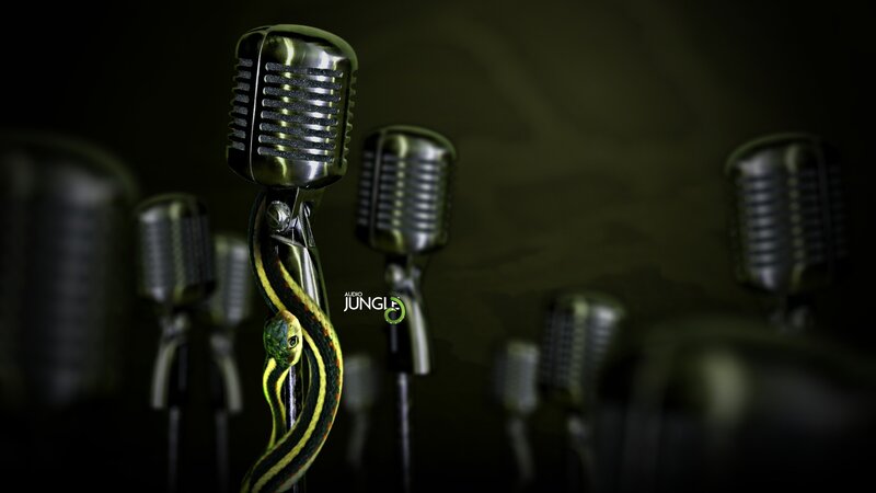 Snake Wrapped Around Microphone