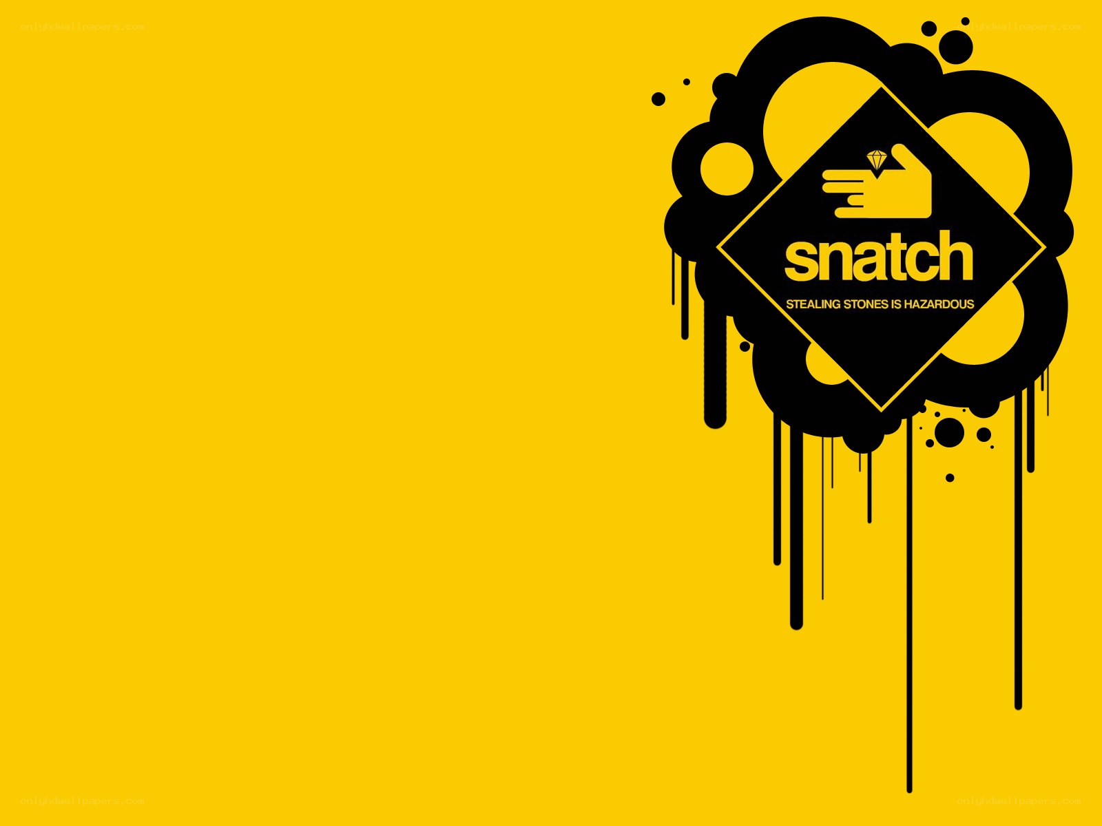 Snatch logo with dripping design