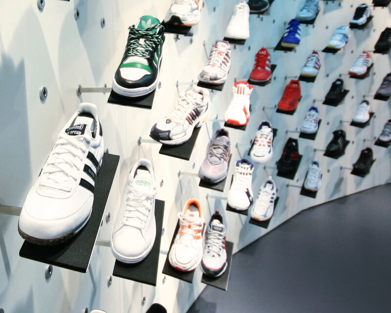 Sneaker display wall
