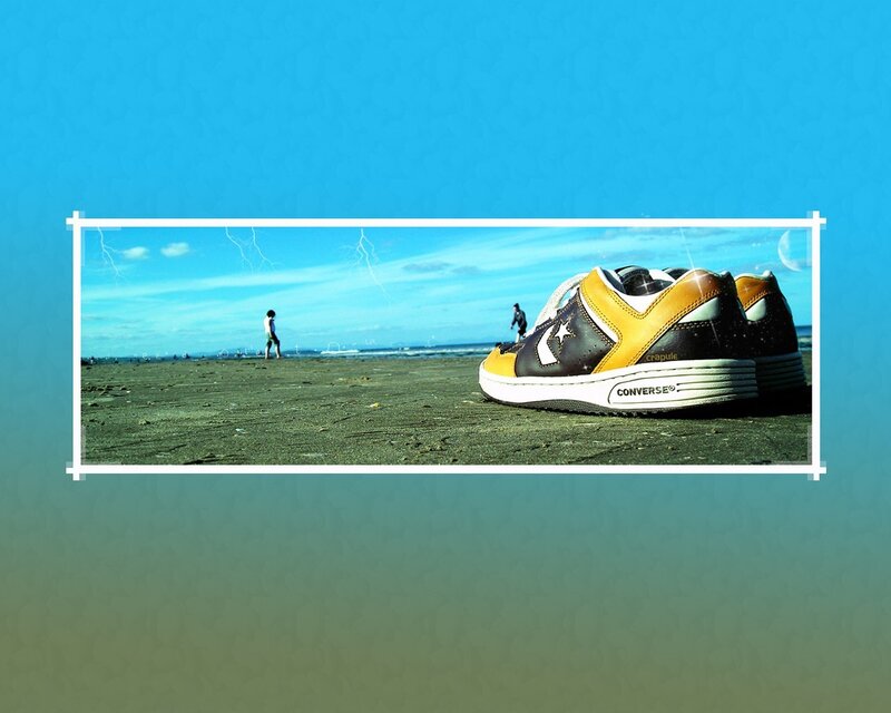 Sneaker on a beach