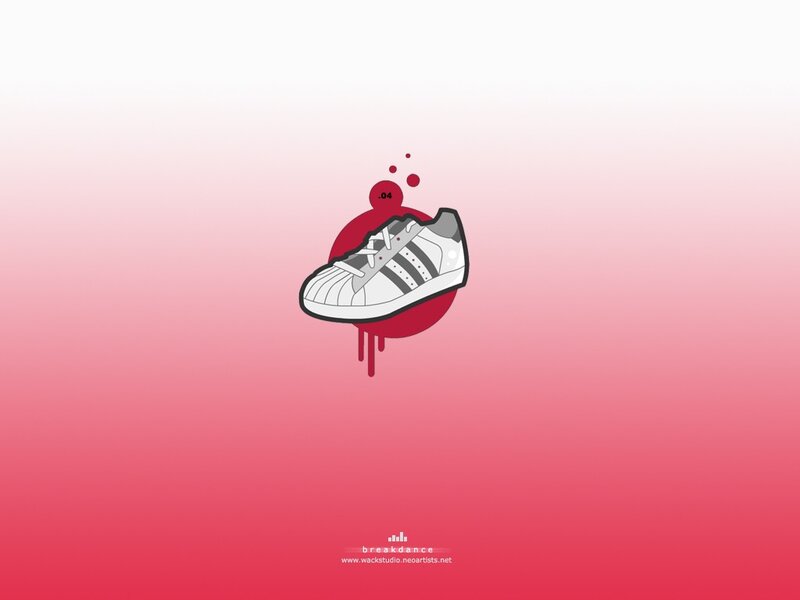 Sneaker on Red Circle