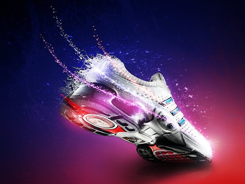 sneaker with energy effect