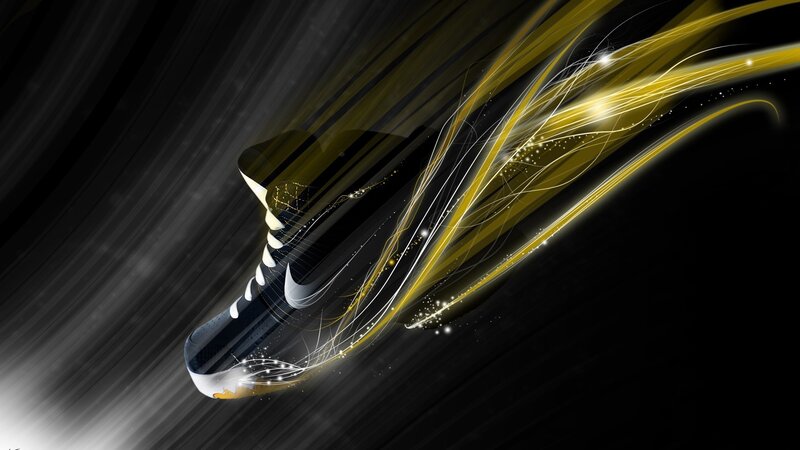 Sneaker with Light Trails — Black