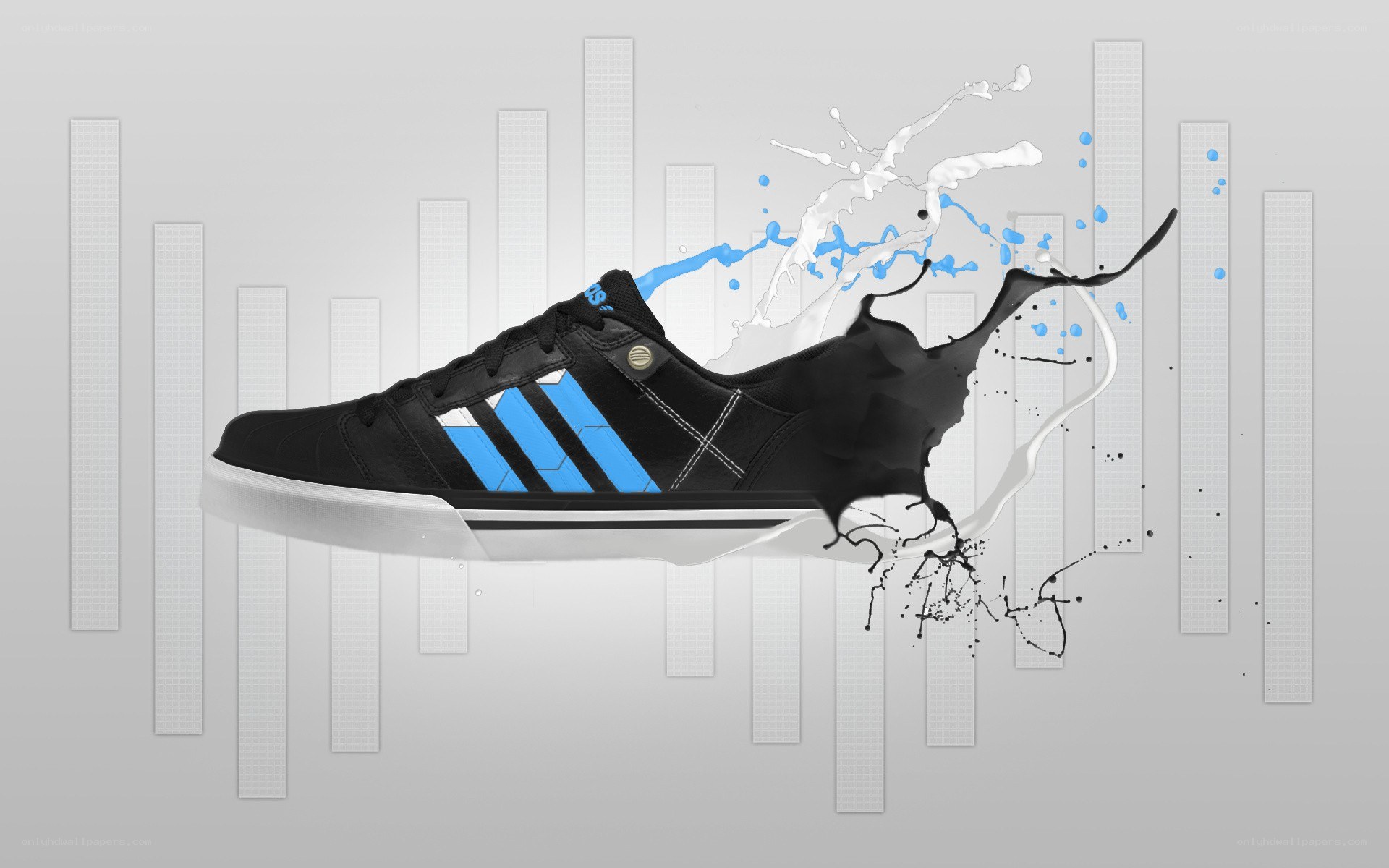 sneaker with paint splash