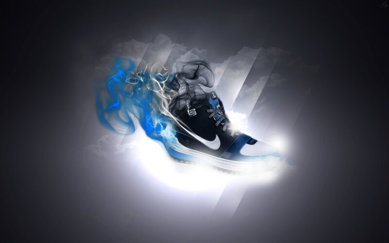 Sneaker with Smoke Effect — Black