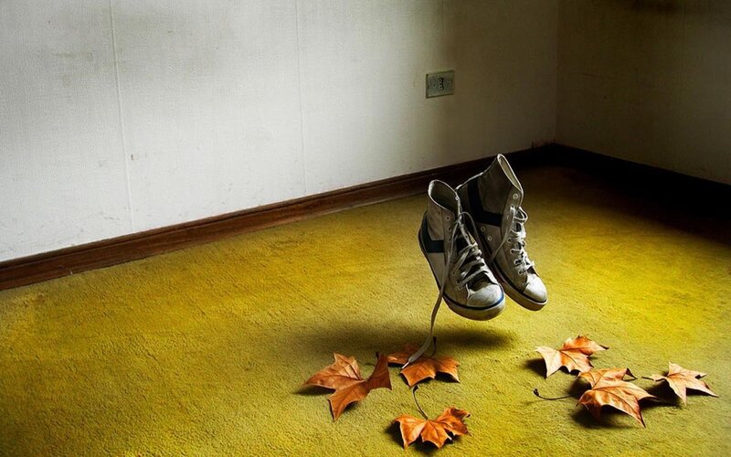 Sneakers and Leaves
