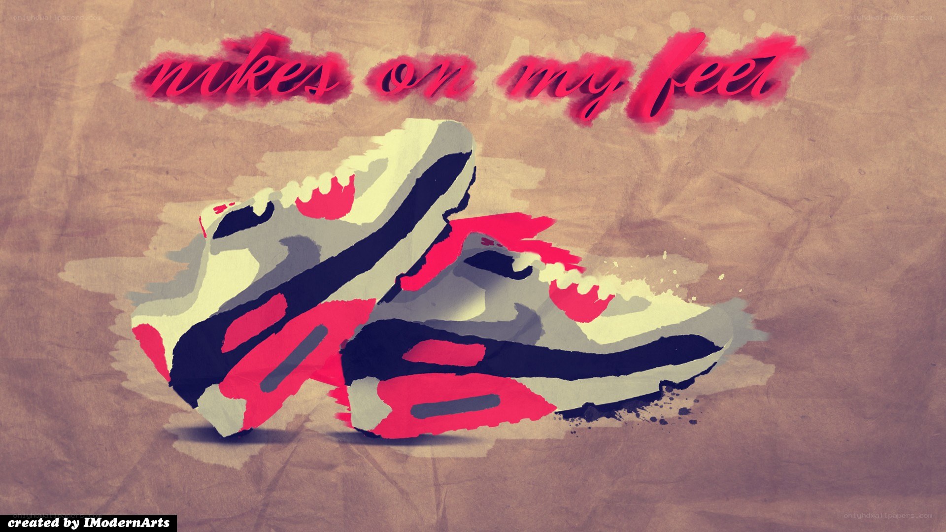 sneakers on feet artwork
