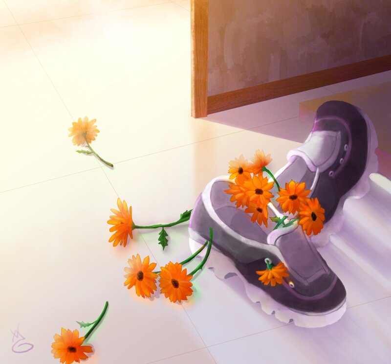 Sneakers with Flowers