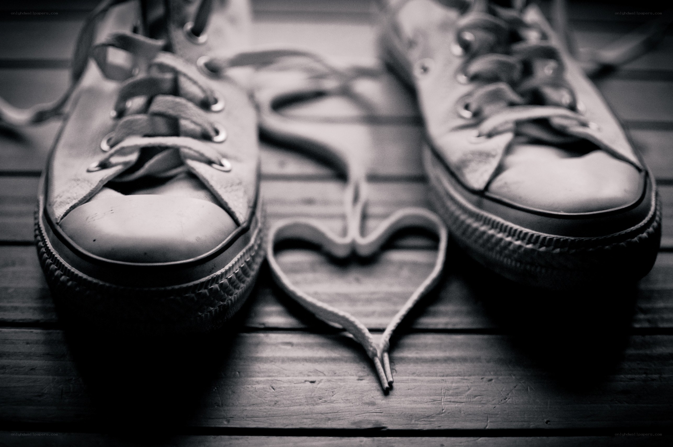 sneakers with heart-shaped laces