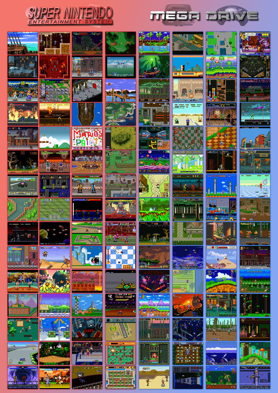 SNES and Mega Drive game screenshots