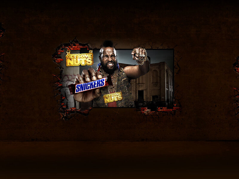 Snickers ad with wrestler