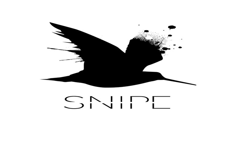 Snipe logo with bird silhouette