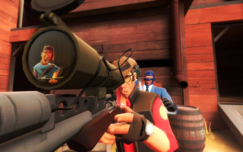 sniper aiming at enemy