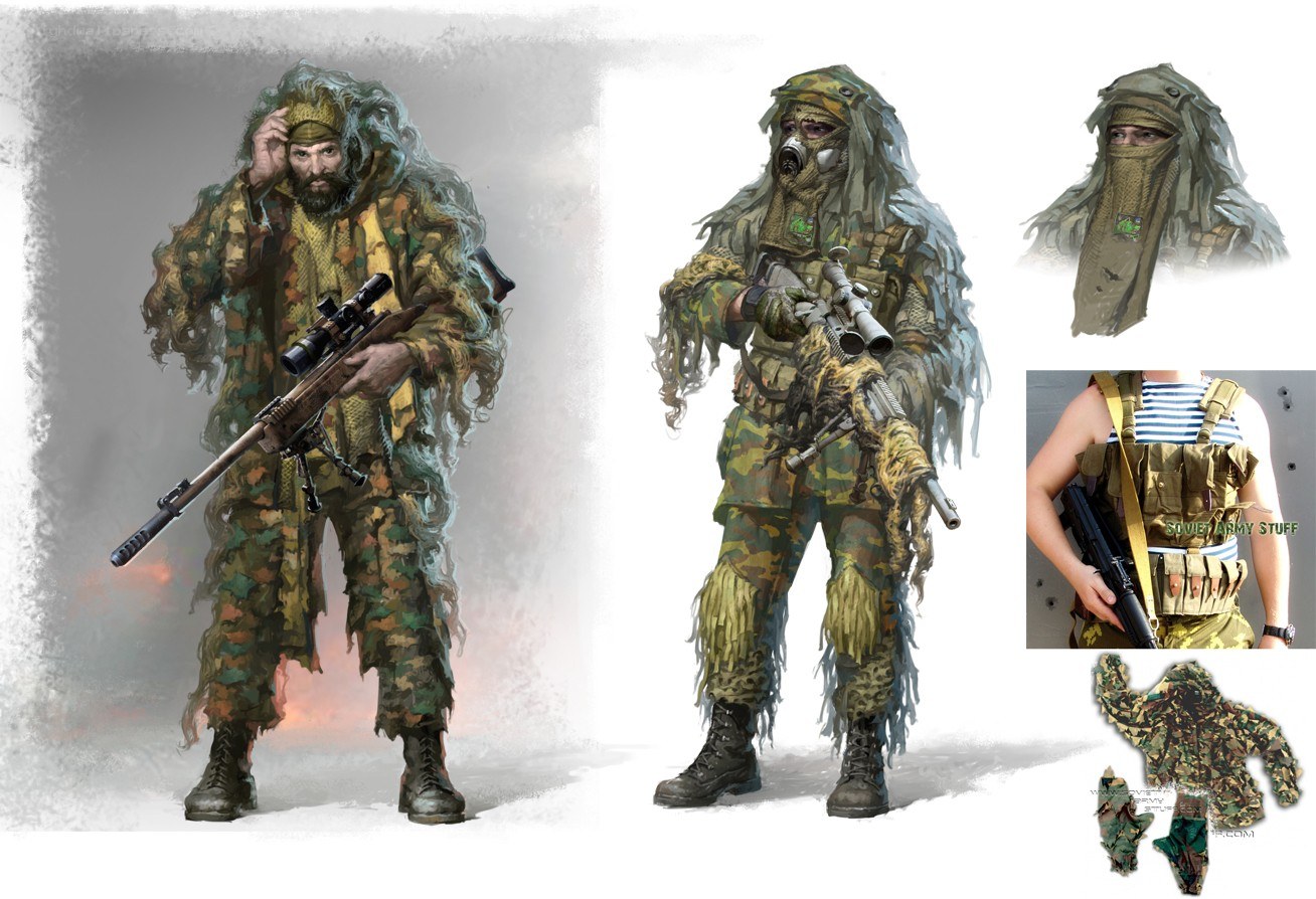 sniper concept art collage