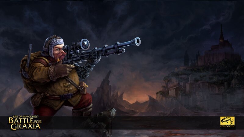 Sniper in a fantasy landscape