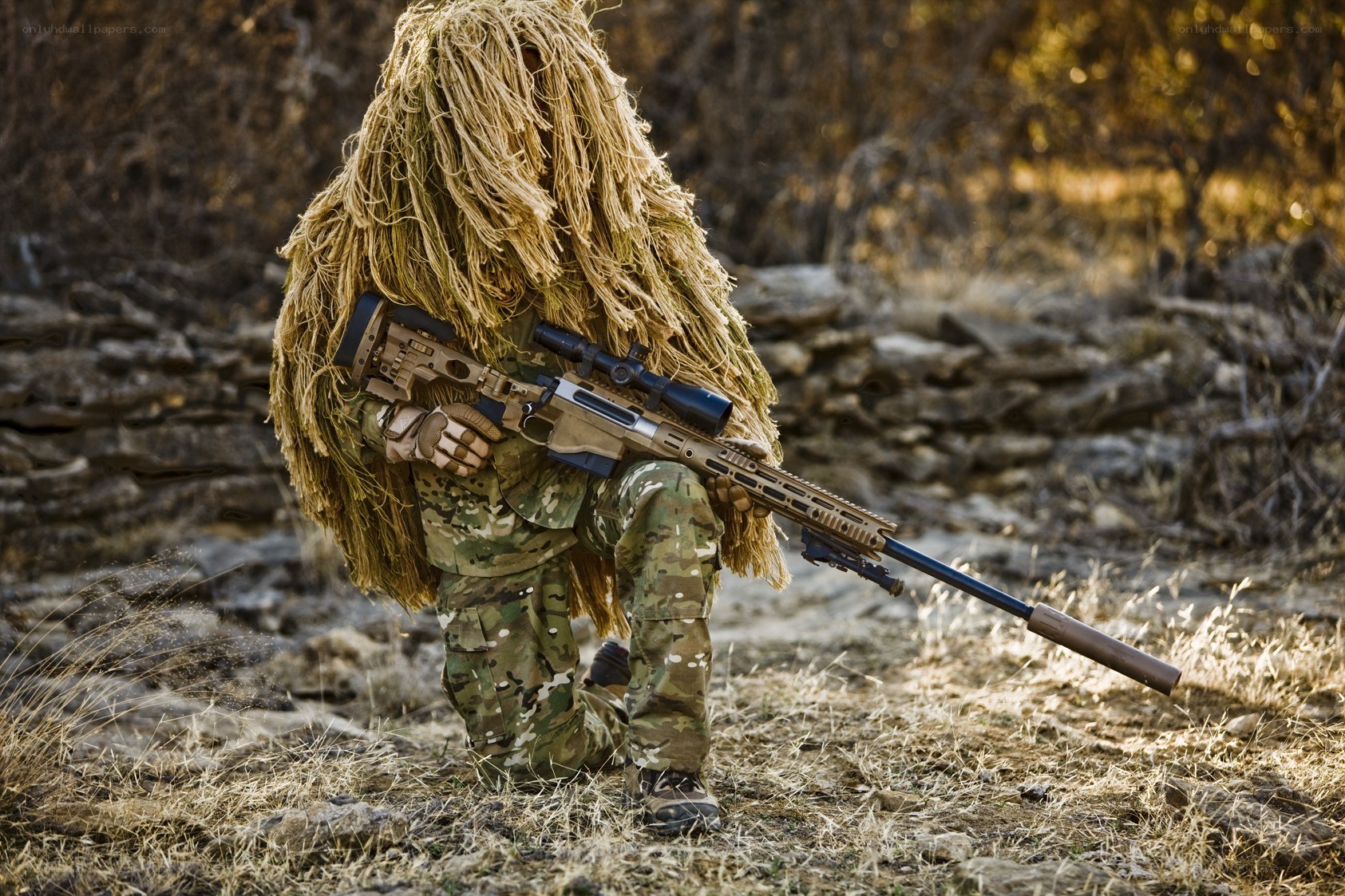 sniper in ghillie suit