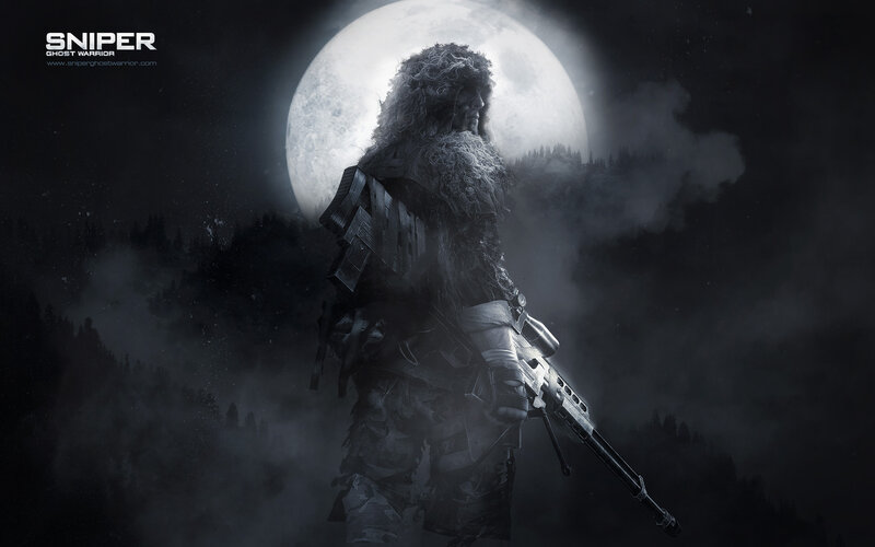 Sniper in Ghillie Suit — Black
