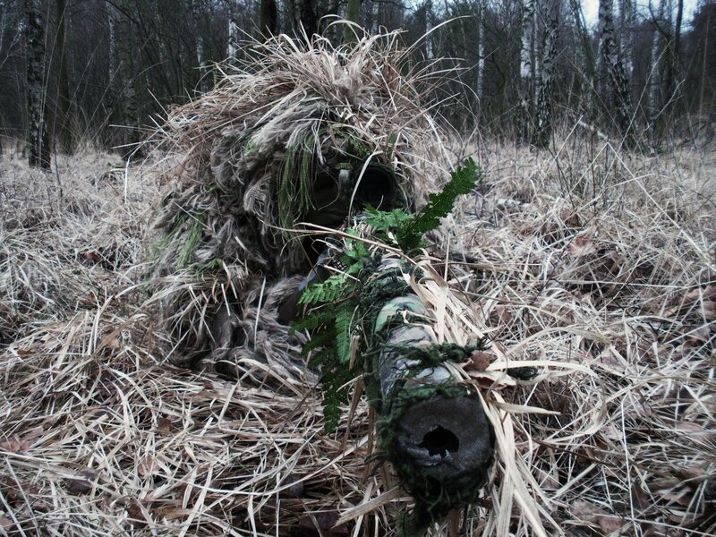 Sniper in Ghillie Suit — Brown, Concealed