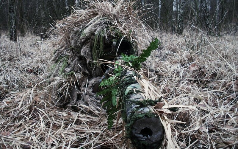 Sniper in Ghillie Suit — Brown