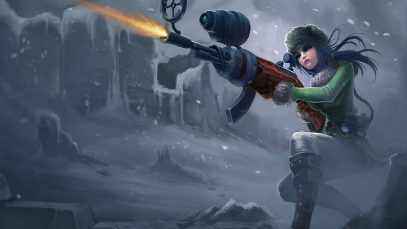 sniper in snowy landscape