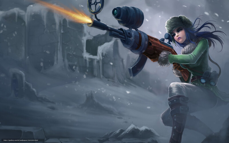 sniper in snowy landscape