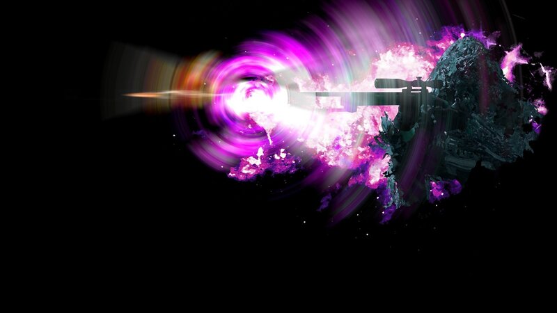 Sniper Rifle Firing — Purple