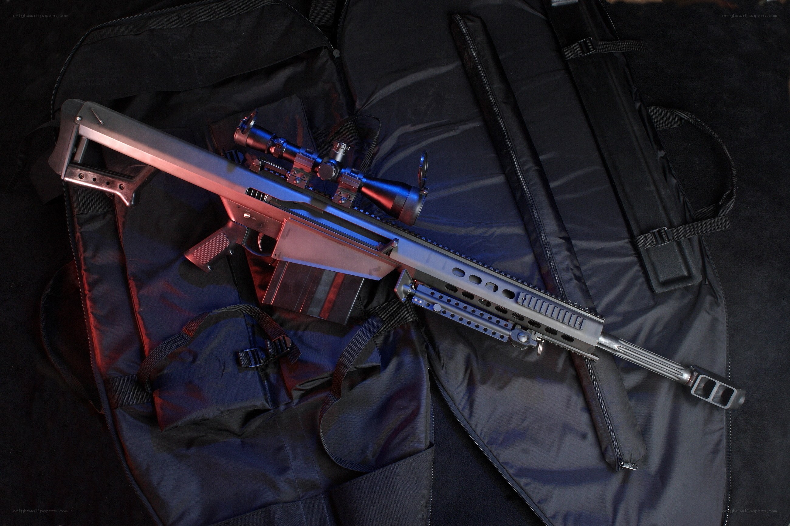 sniper rifle in a bag