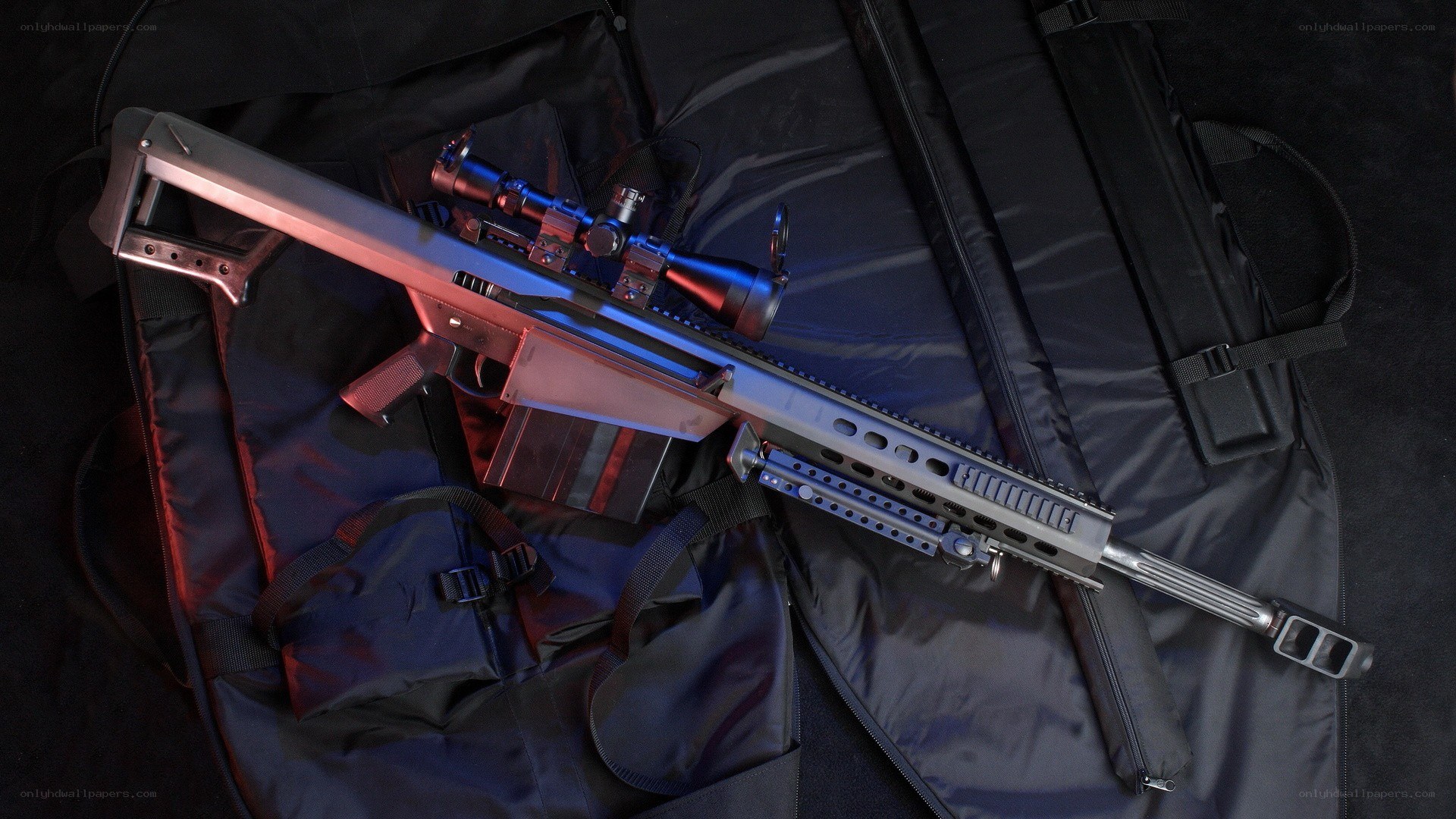 sniper rifle in a bag