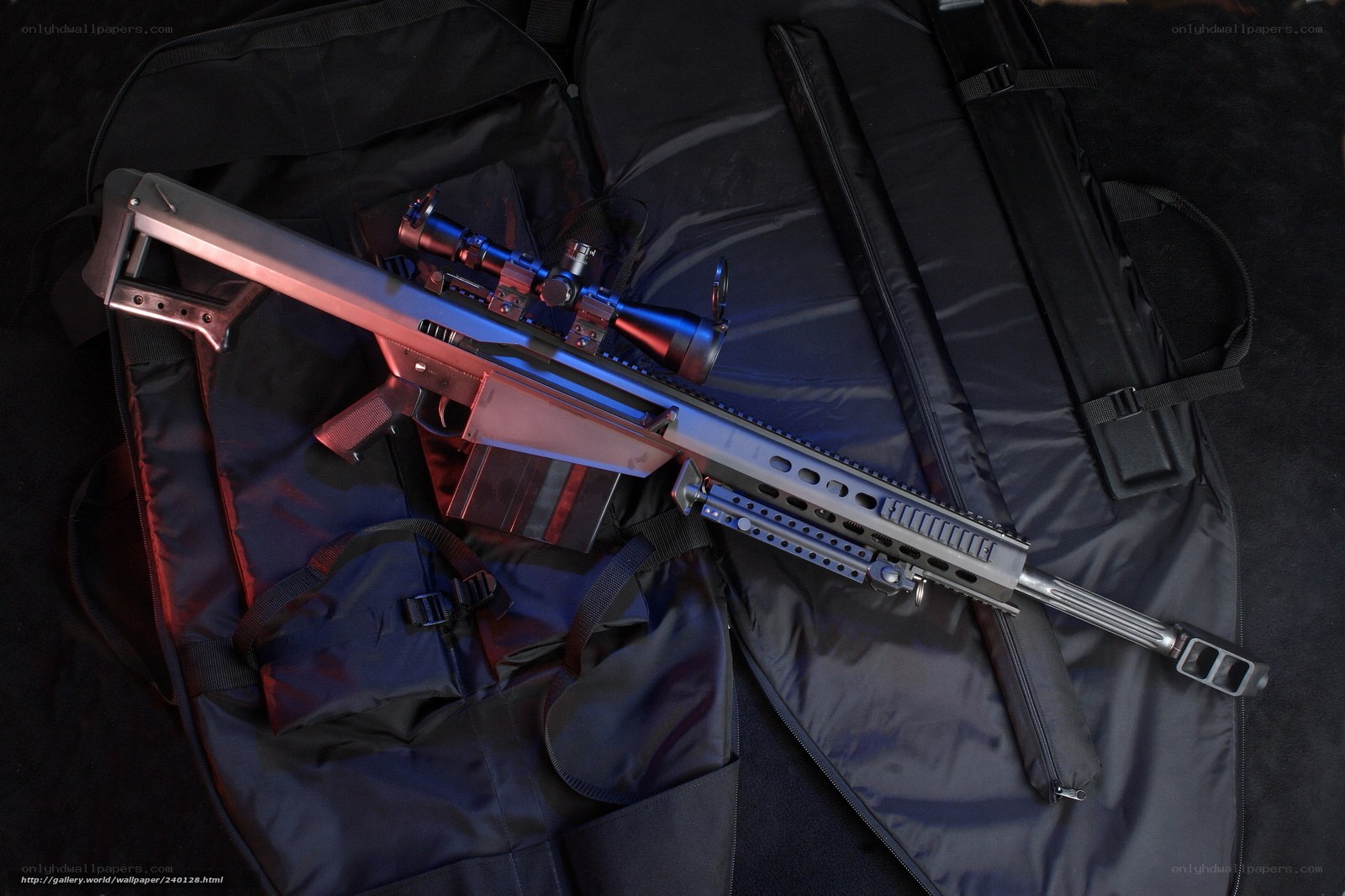 sniper rifle in a bag