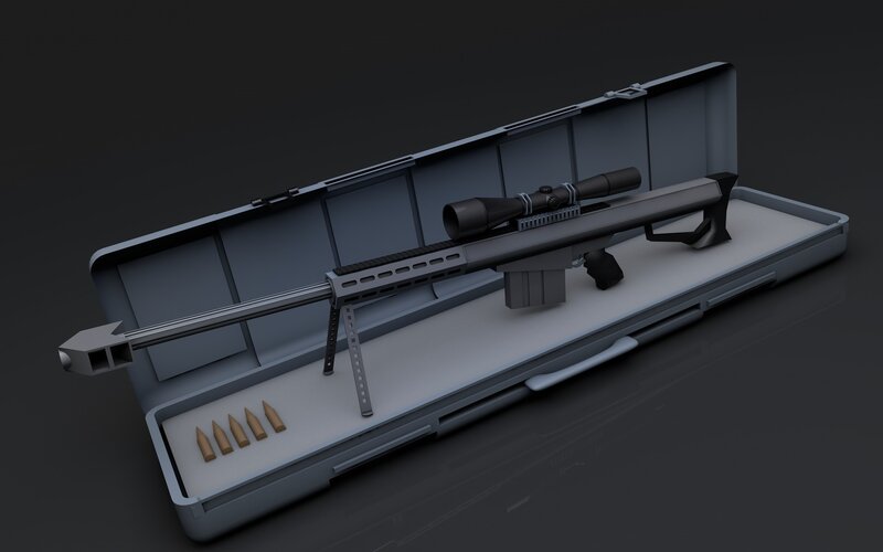 sniper rifle in case