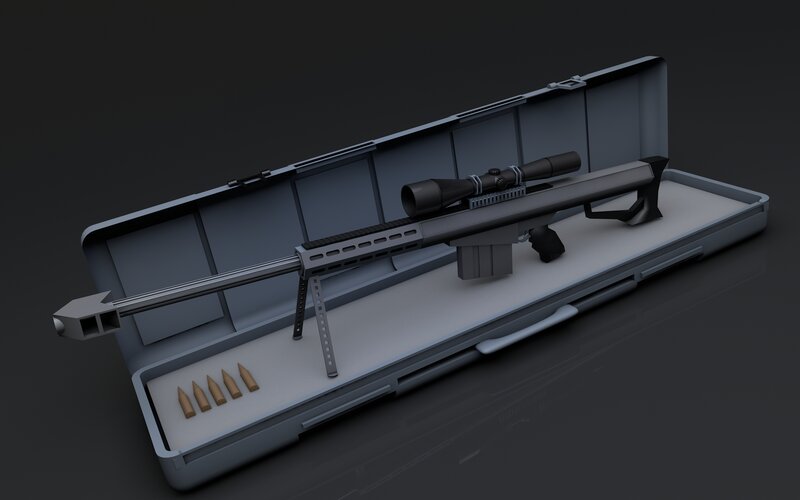 Sniper Rifle in Case — Gray