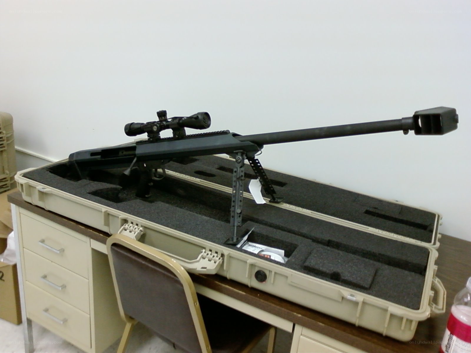 sniper rifle in case