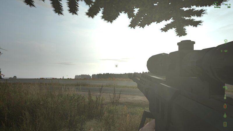 Sniper Rifle in Field — Green