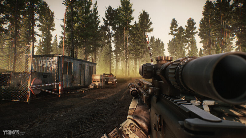 Sniper Rifle in Forest — Brown