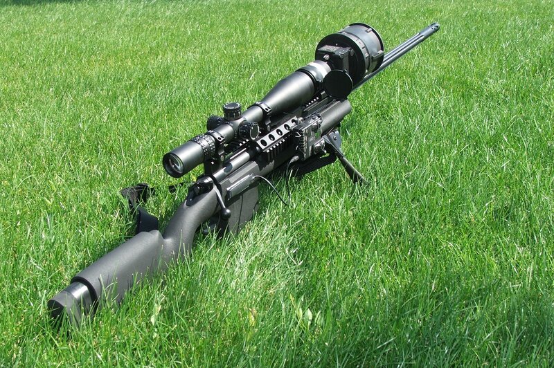 Sniper Rifle on Grass — Green