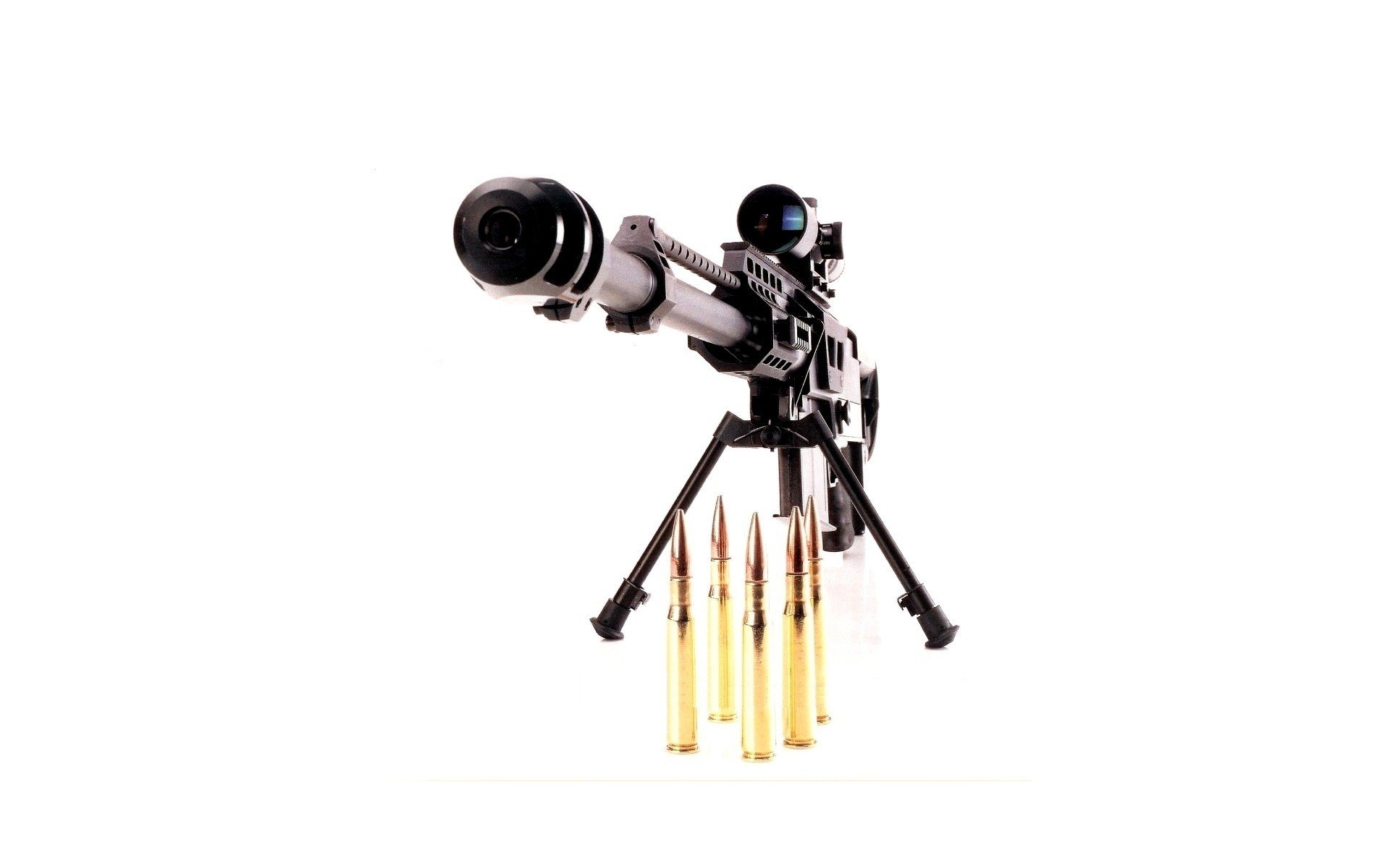 sniper rifle with ammunition