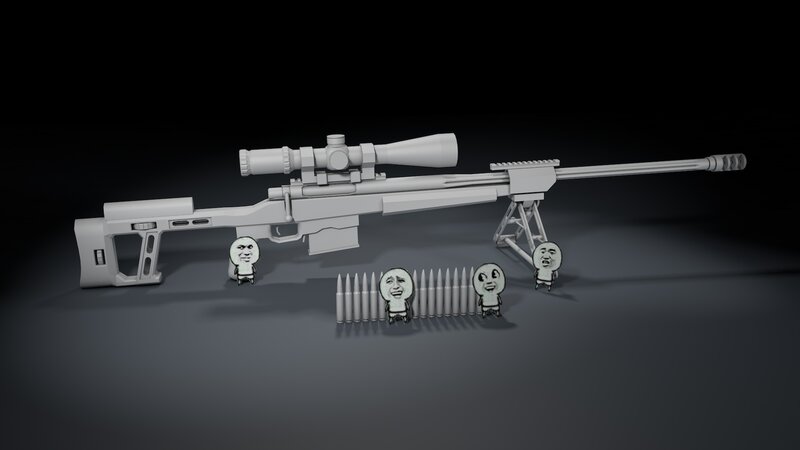 Sniper Rifle with Figures