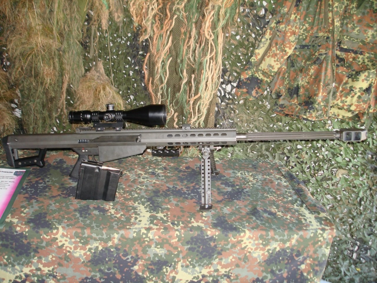 Sniper rifle with scope