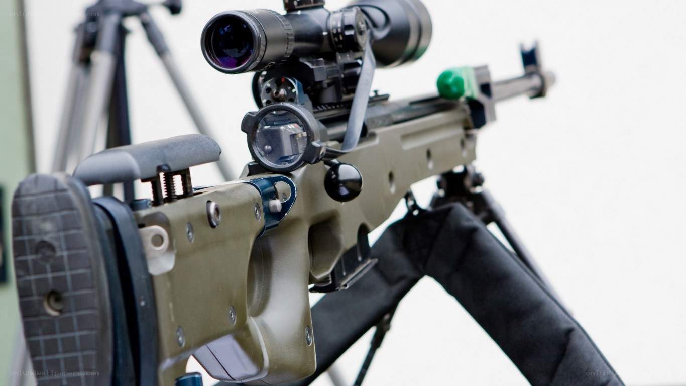 sniper rifle with scope