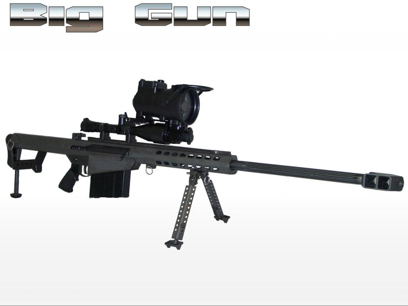 Sniper Rifle with Scope — Black, Neutral, Photograph