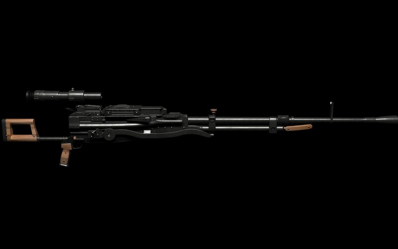 Sniper Rifle with Scope — Black, Neutral