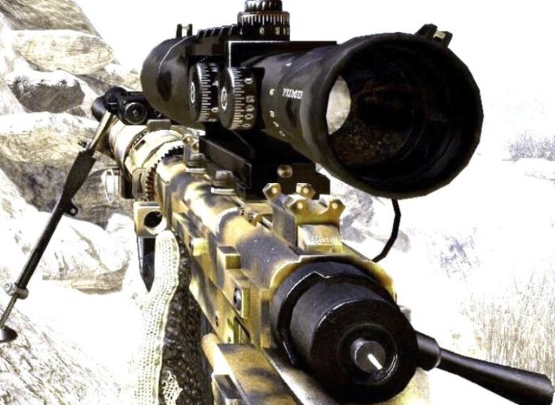 Sniper Rifle with Scope — Black, Tense