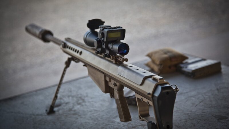 Sniper Rifle with Scope — Brown, Serious