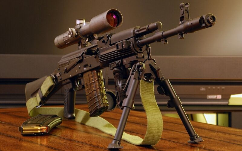 Sniper Rifle with Scope — Brown
