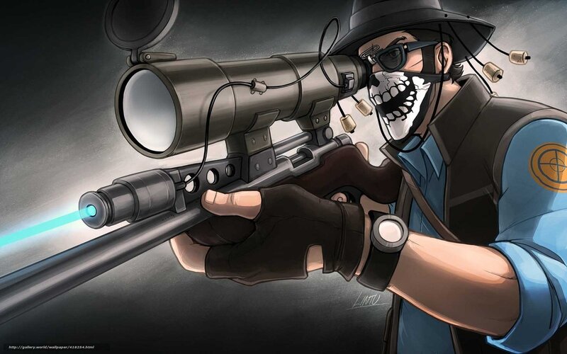 sniper with skull mask