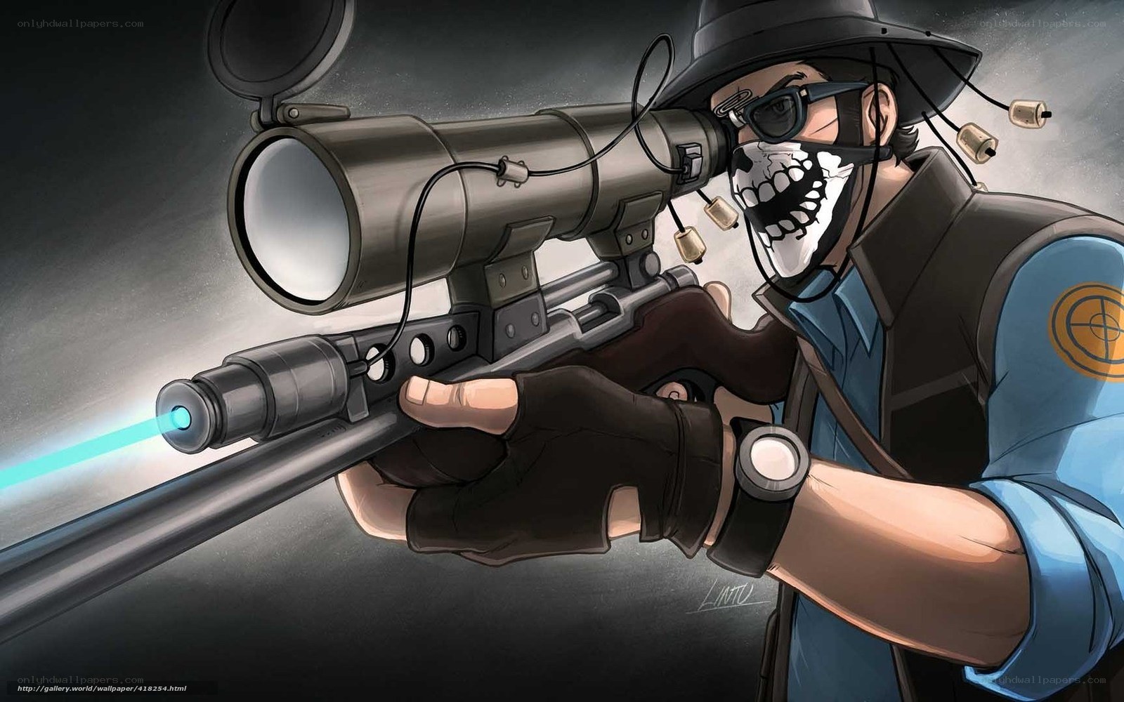 sniper with skull mask