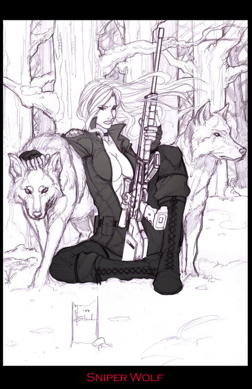 Sniper Wolf in forest