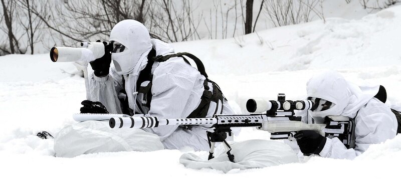 Snipers in Snow — White