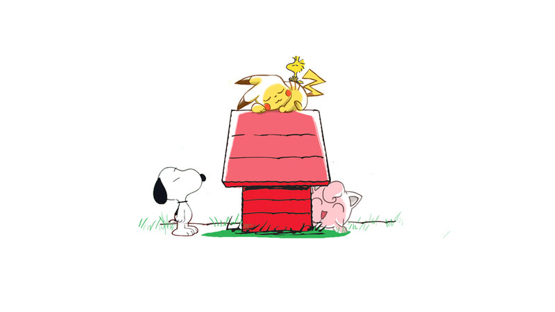Snoopy and Pikachu